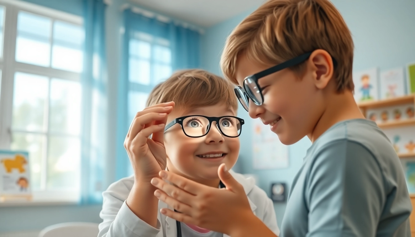 Assessing Our Children's Vision in a warm, friendly optometry clinic setting.