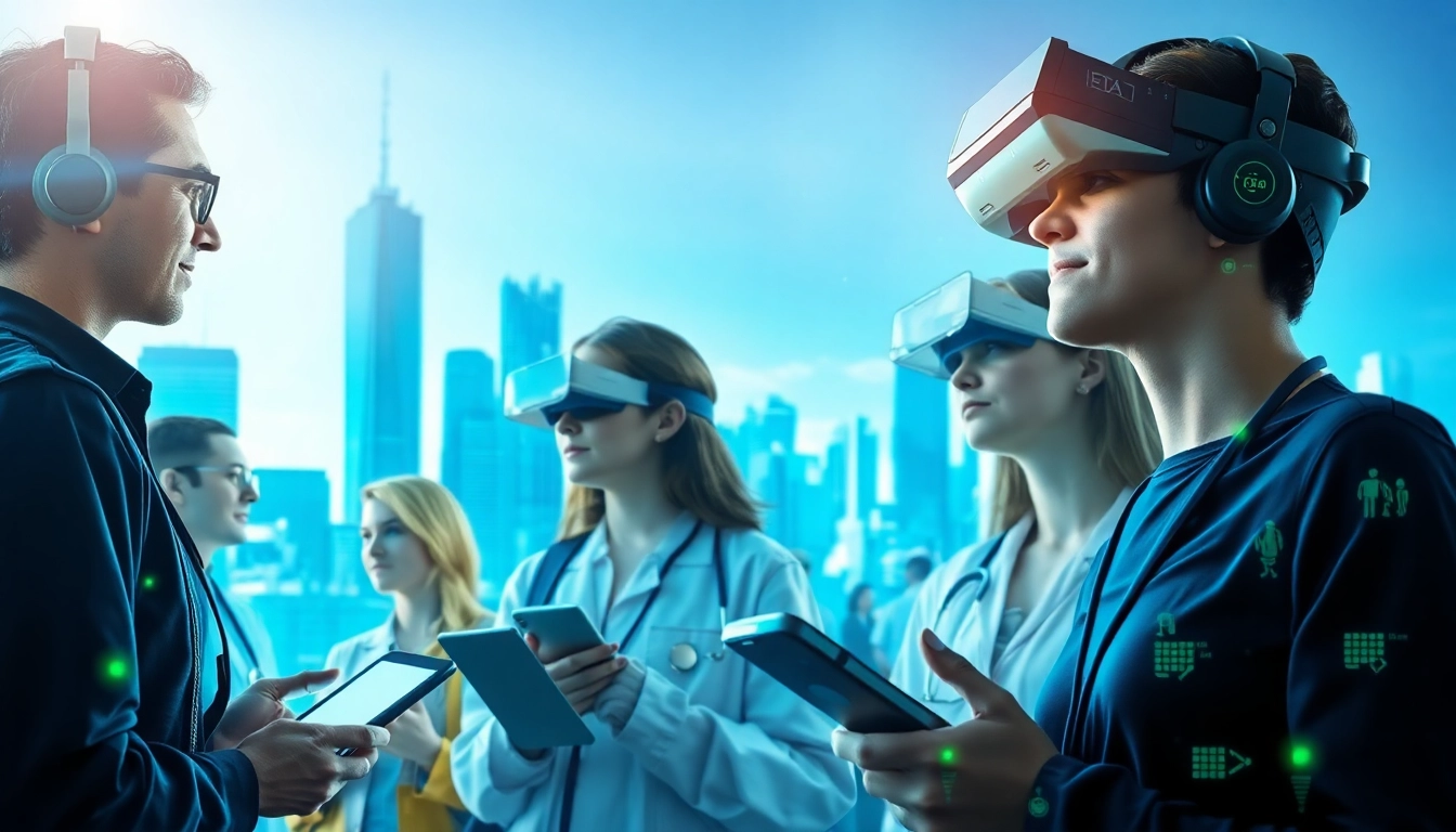 Engaging illustration of technology's societal impact at https://mohamedmmblog.tech, showcasing smart devices and diverse interactions.