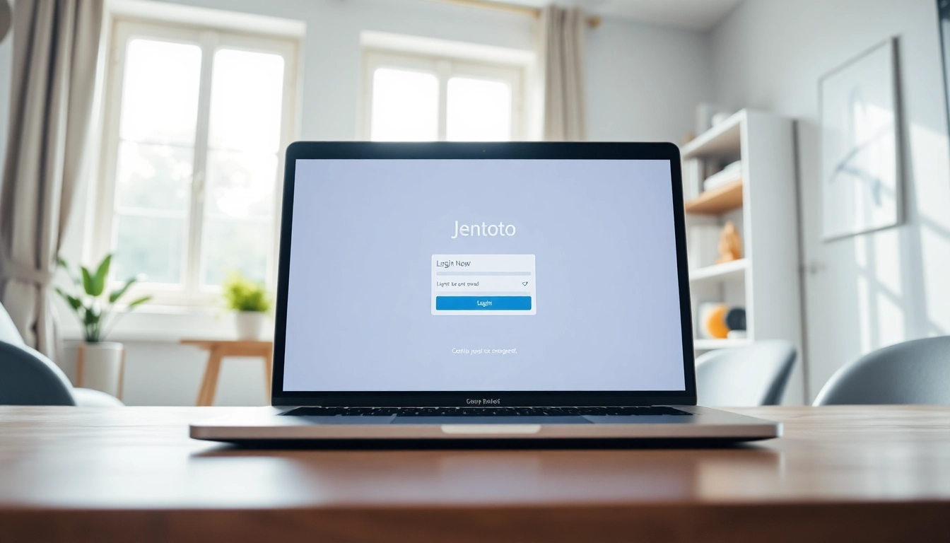 Membuka jentoto login dengan antarmuka modern dan penampilan profesional.