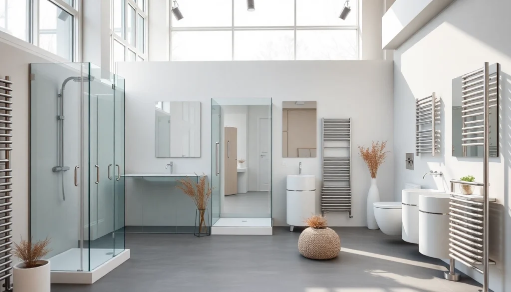 Sonni sanitär GmbH präsentiert hochwertige Badprodukte in einem modernen Ausstellungsraum.