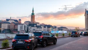 Achiziționează vigneta cehia online pentru drumuri rapide și legale, evidențiat prin peisaje de autostradă.