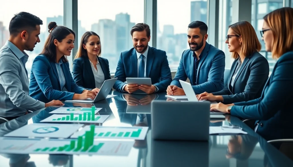 Independent wealth management firm San Antonio team analyzing financial growth strategies in a modern office