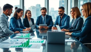 Independent wealth management firm San Antonio team analyzing financial growth strategies in a modern office