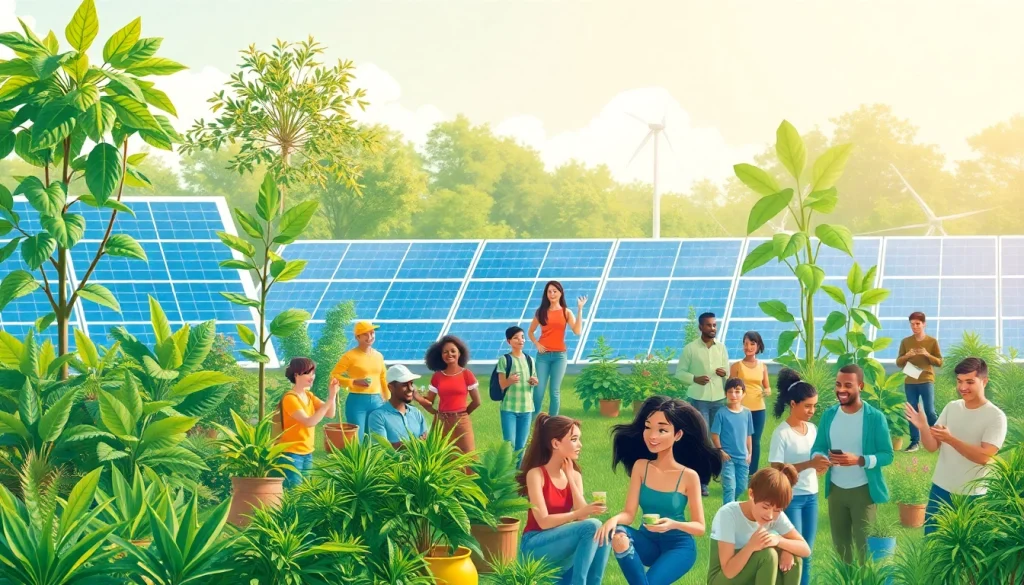 Capture the essence of sustainability movements featured on https://www.unsustainablemagazine.com with a vibrant collage of eco-friendly practices.