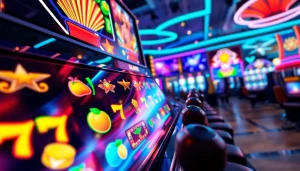 Menampilkan slot gacor dengan simbol menguntungkan di mesin slot online yang cerah dan menarik.