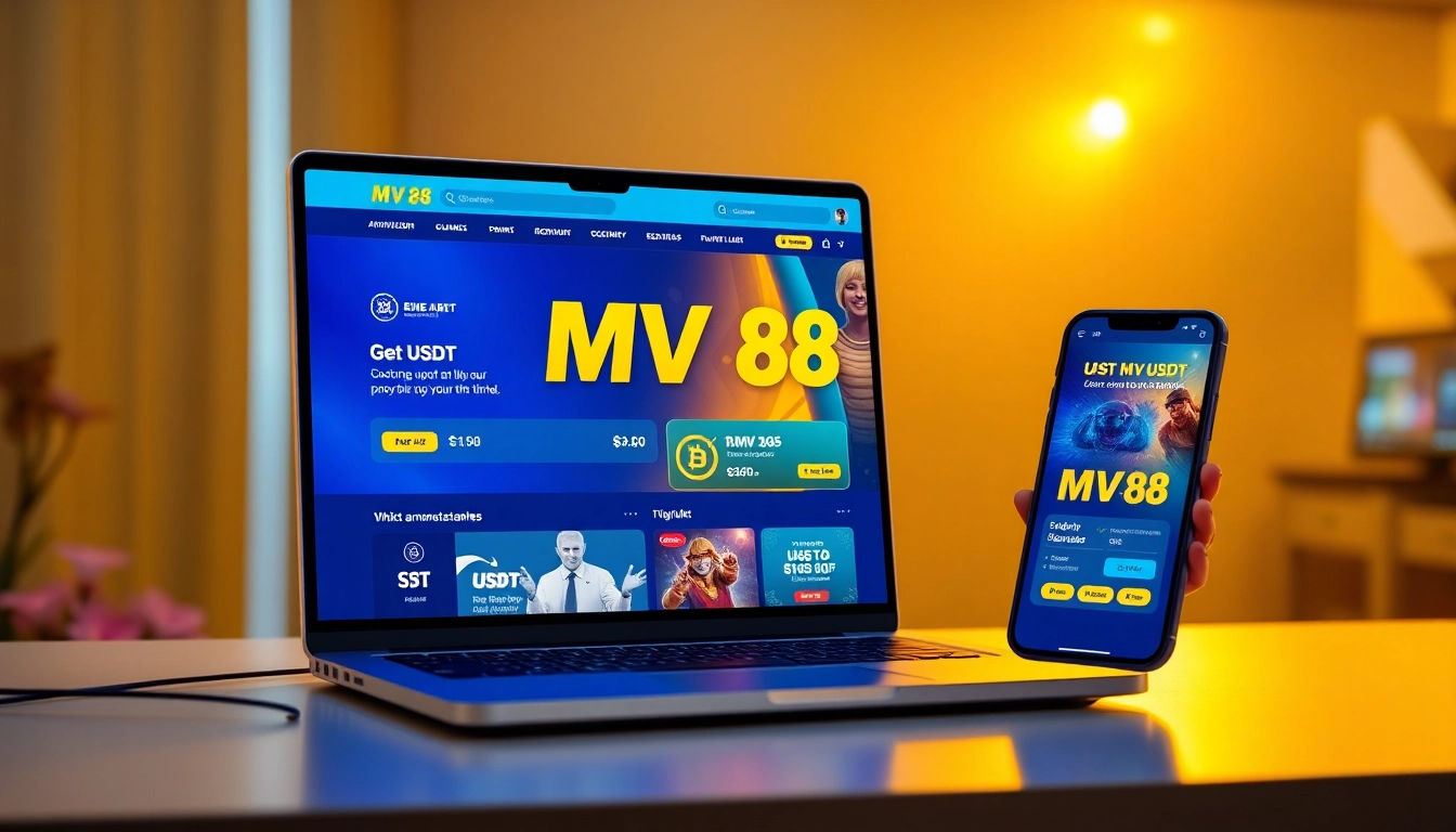 MV 88 online gaming platform interface showcasing USDT transactions and promotions, highlighting user engagement.