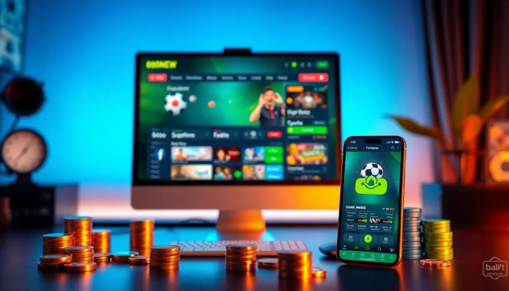 Explore the dynamic user interface of 888 new, featuring diverse gaming options and safe transaction symbols.