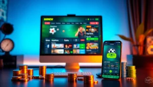 Explore the dynamic user interface of 888 new, featuring diverse gaming options and safe transaction symbols.