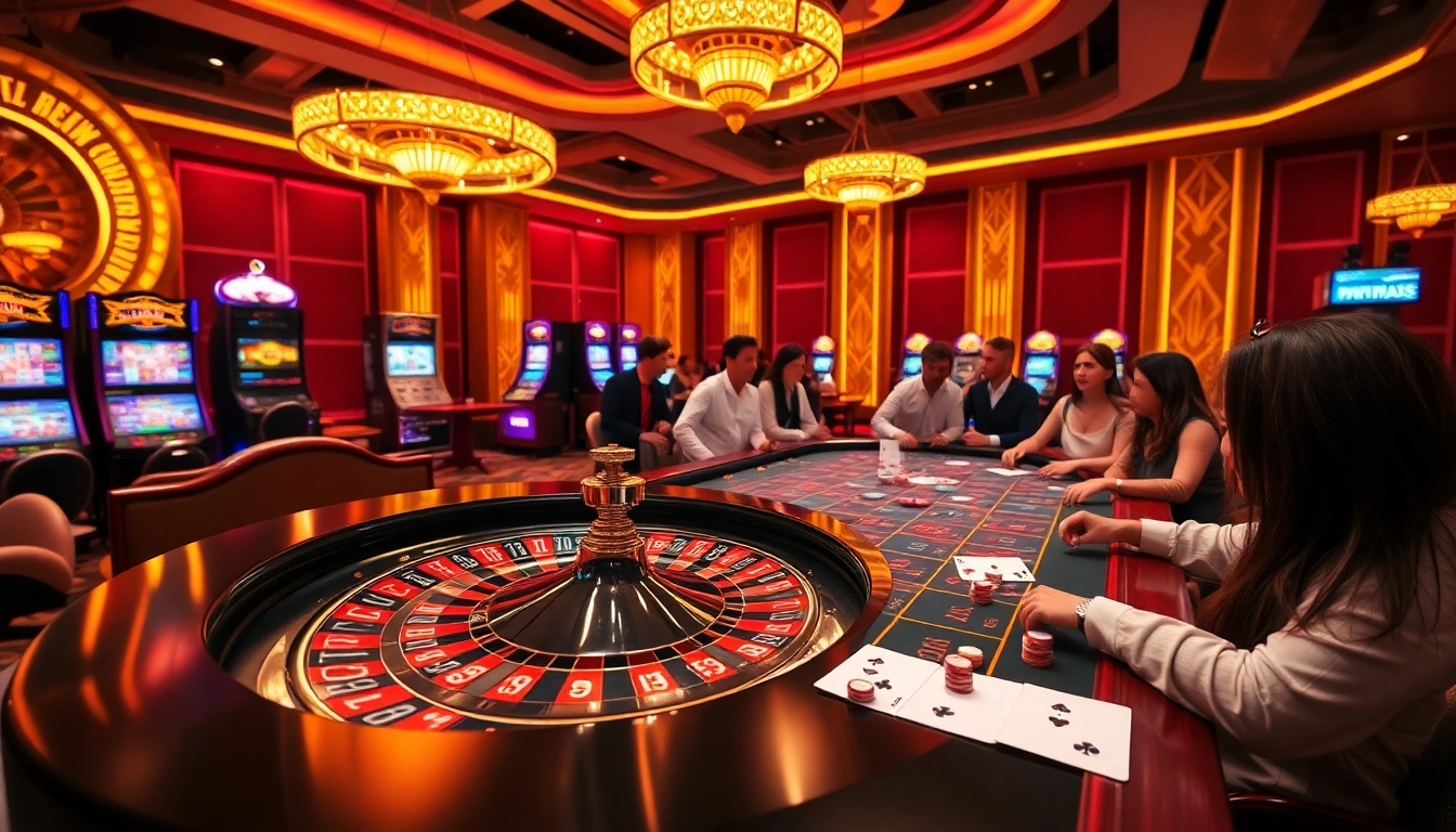 Experience the excitement of online gambling with vibrant visuals at https://xx88.pizza/, showcasing roulette, poker, and thrilling players.