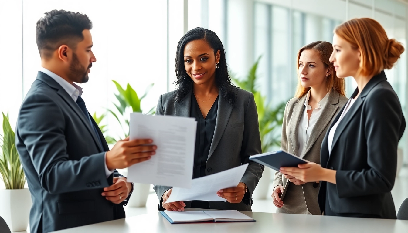 Consulting at https://www.turnpikelaw.com showcasing legal team collaboration in a modern office.