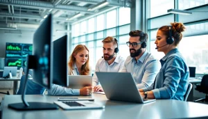 Delivering Managed Services Fredericksburg with a professional IT support team collaborating effectively.