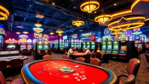 คาสิโน ที่แวดล้อมไปด้วยผู้เล่นที่มีความสนุกสนานและตื่นเต้น