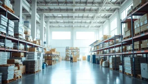 Locate a warehouse near me within an organized and efficient industrial setting.