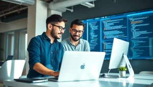 Hire WPF developers collaborating in a modern office to create innovative applications.