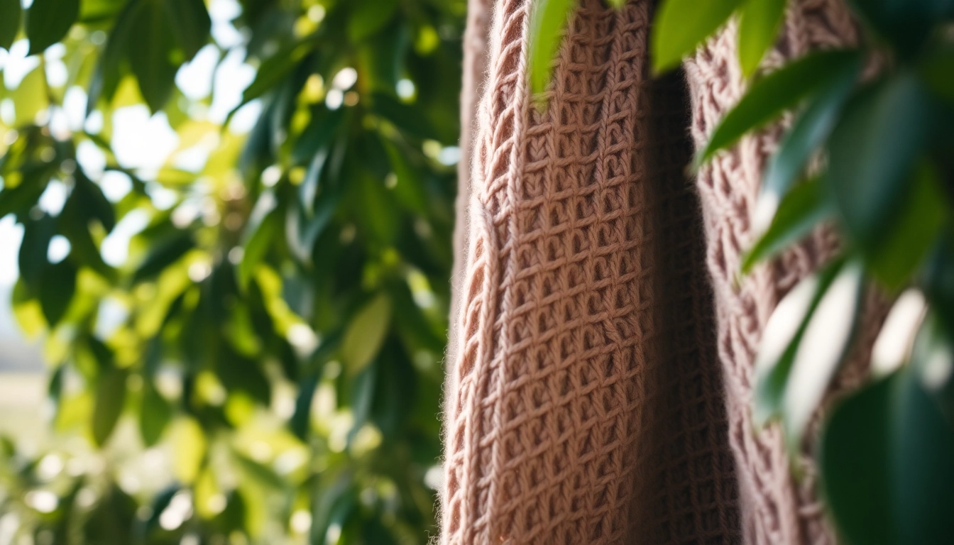 Showcase of a hand-knitted garment reflecting the essence of https://www.ound-ound.com and sustainable fashion.