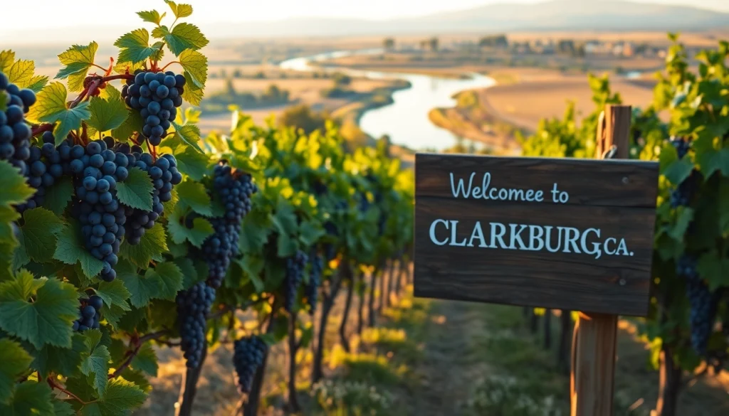Enjoy picturesque views of Clarksburg CA vineyards and the serene Sacramento River.