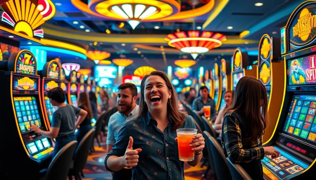 Menangkan permainan slot gacor terbaru dengan suasana kasino yang meriah dan penuh warna.