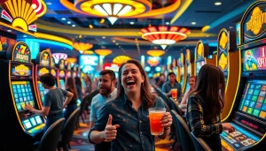 Menangkan permainan slot gacor terbaru dengan suasana kasino yang meriah dan penuh warna.