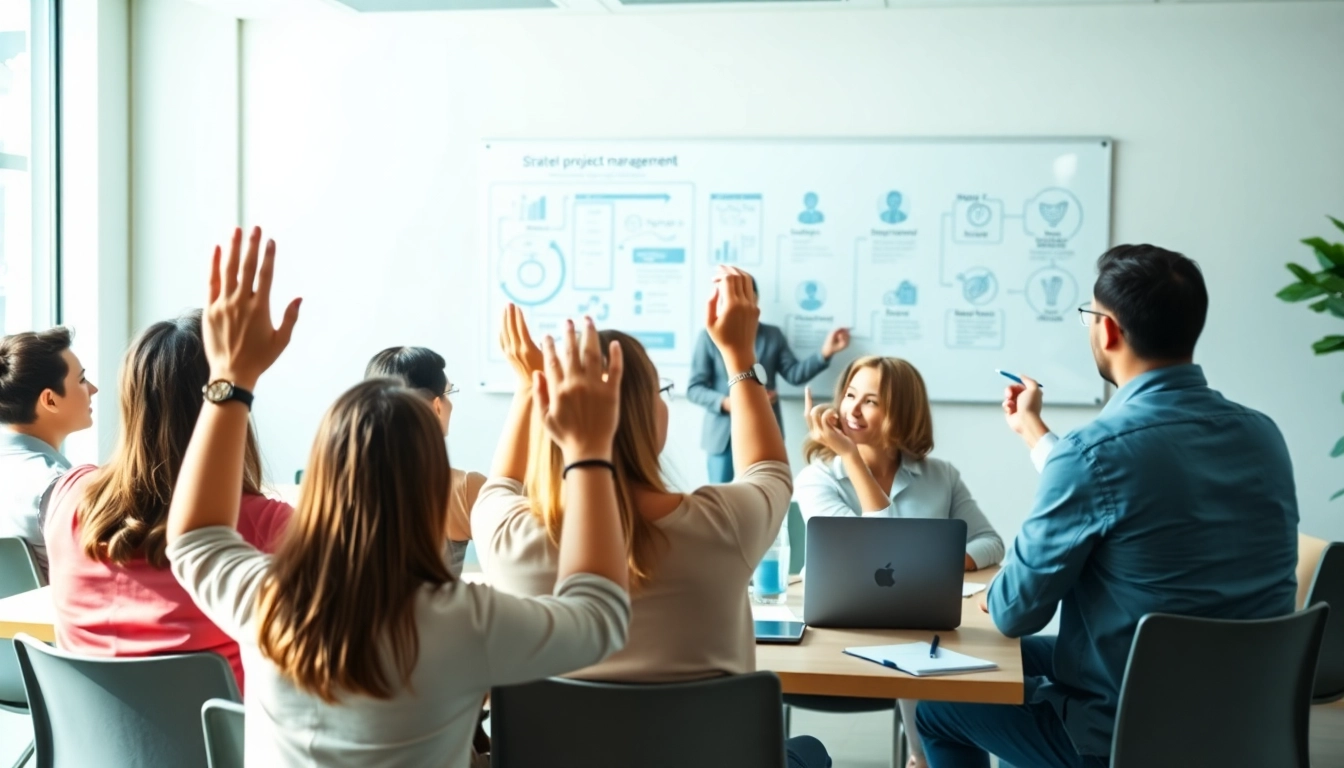 Engaging learning environment with professionals participating in training at CareerSprints.com.