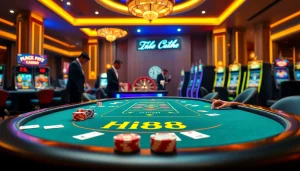 Winning at the Hi88 poker table with vibrant chips and elegant ambiance