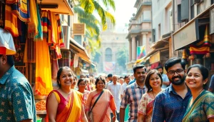 Capture the vibrant essence of Mumbai from https://www.mumbaikarsperspective.com with locals enjoying street life.