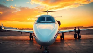 Experience luxury with a private jet from https://flymarquis.com in a breathtaking airport setting.