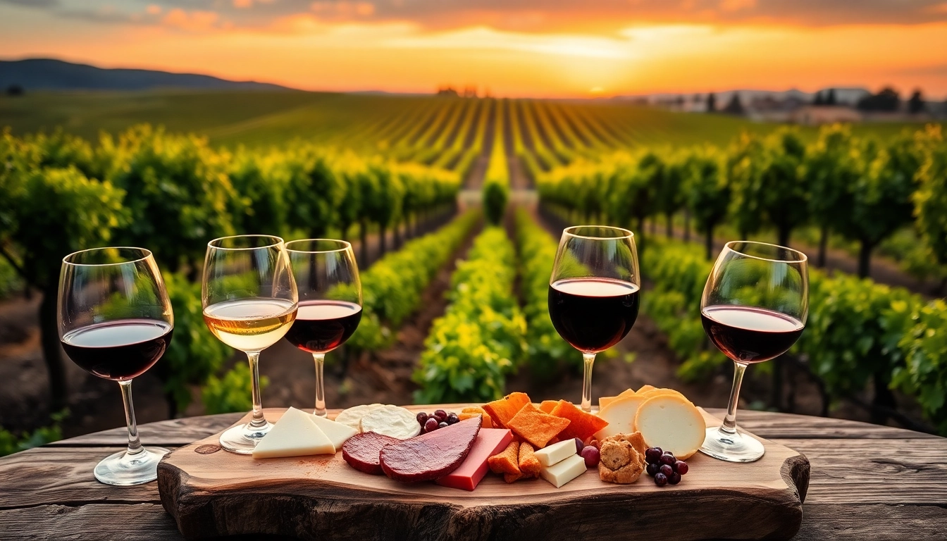Experience the beautiful ambiance at clarksburg wineries with a scenic vineyard view.