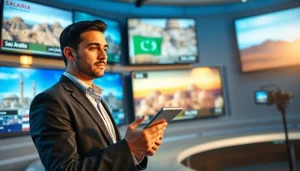 تقديم آخر الأخبار من موقع saudiwadi.com بموهبة صحفية في استوديو حديث