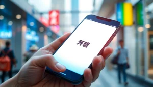 현대적인 소액결제 솔루션을 보여주는 결제 인터페이스가 표시된 스마트폰