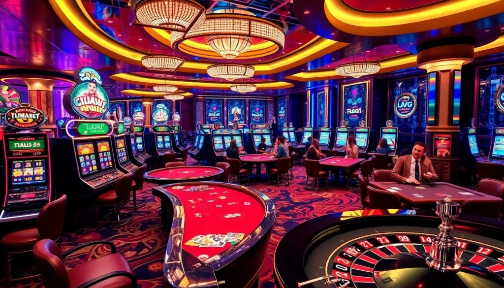 Players enjoying exciting games at trang chủ go8 with vibrant casino visuals and professional atmosphere.