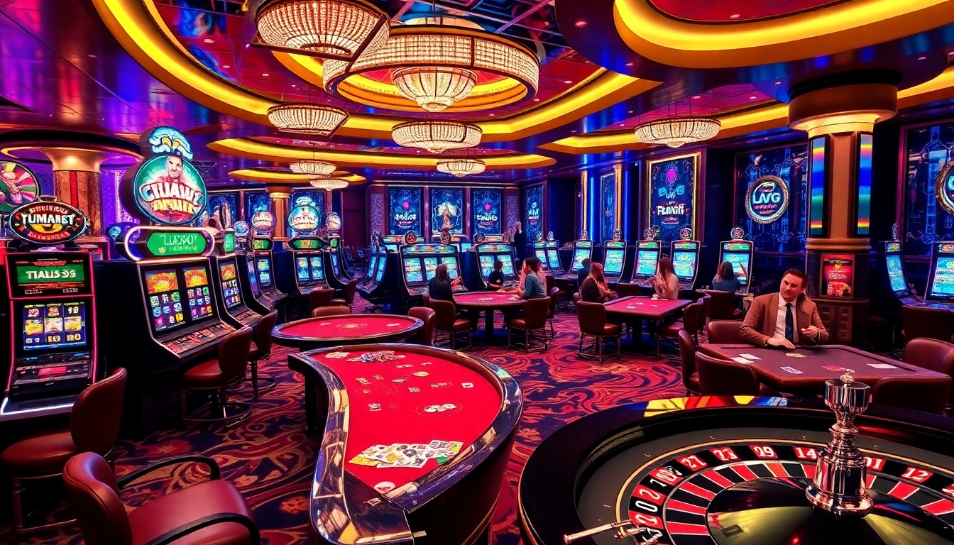 Players enjoying exciting games at trang chủ go8 with vibrant casino visuals and professional atmosphere.