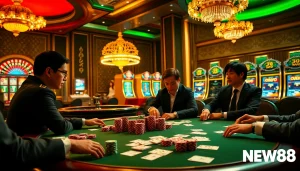 Experience thrilling gambling action at NEW88 Trang chủ with vibrant casino games and professional players.