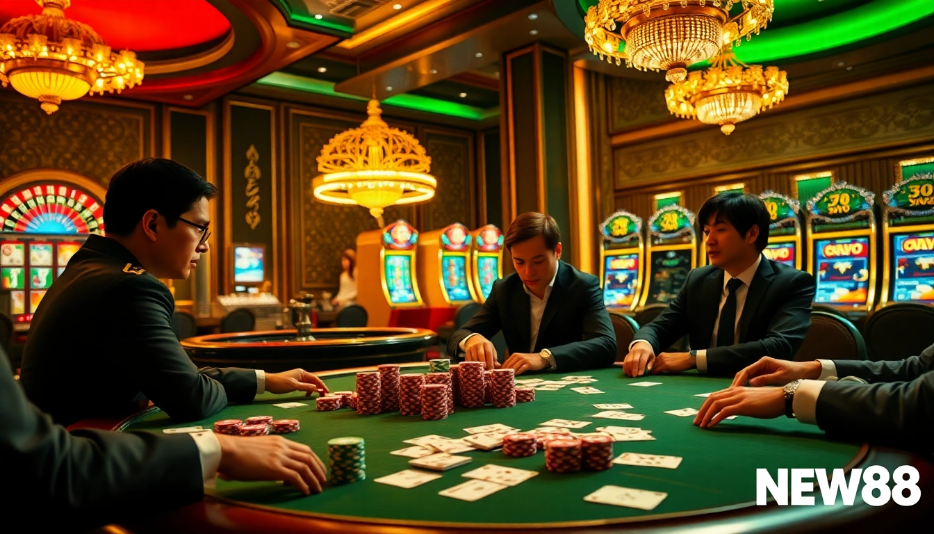 Experience thrilling gambling action at NEW88 Trang chủ with vibrant casino games and professional players.
