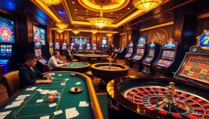 Engage in thrilling gambling at Trang chủ Go99 with vibrant poker tables and slot machines.