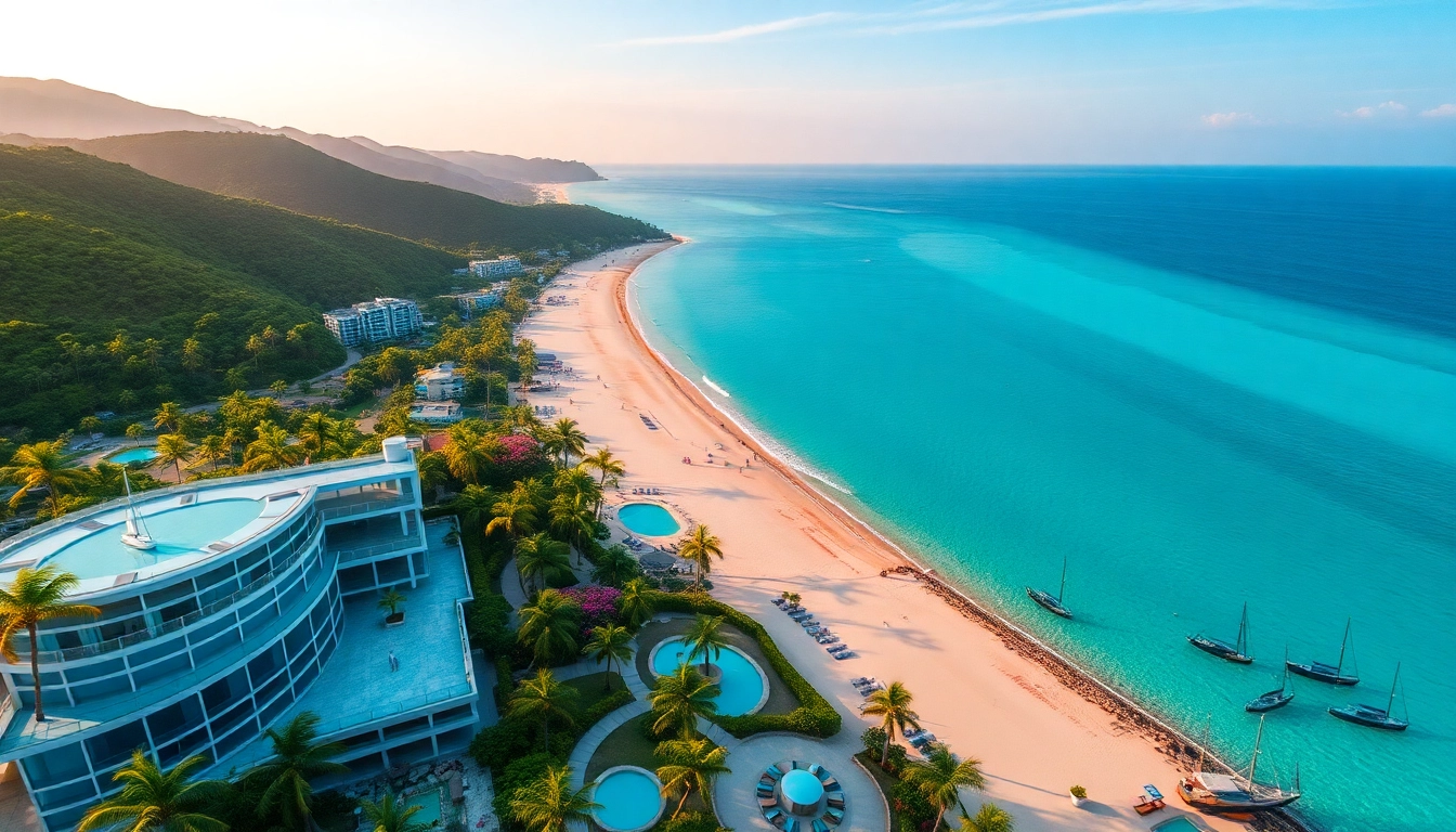 Luxury travel destinations with stunning beaches and idyllic resorts in a tranquil setting.