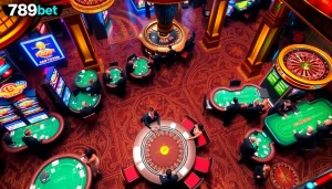 Witness thrilling gameplay moments at 789bet with vibrant casino ambiance.