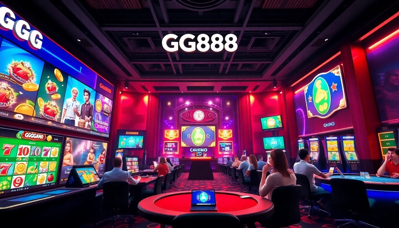 GG888 online casino interface showcasing exciting games and vibrant design elements.
