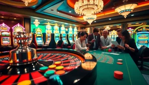 Engaging gamblers with thrill at Tha bet in a luxurious casino atmosphere.