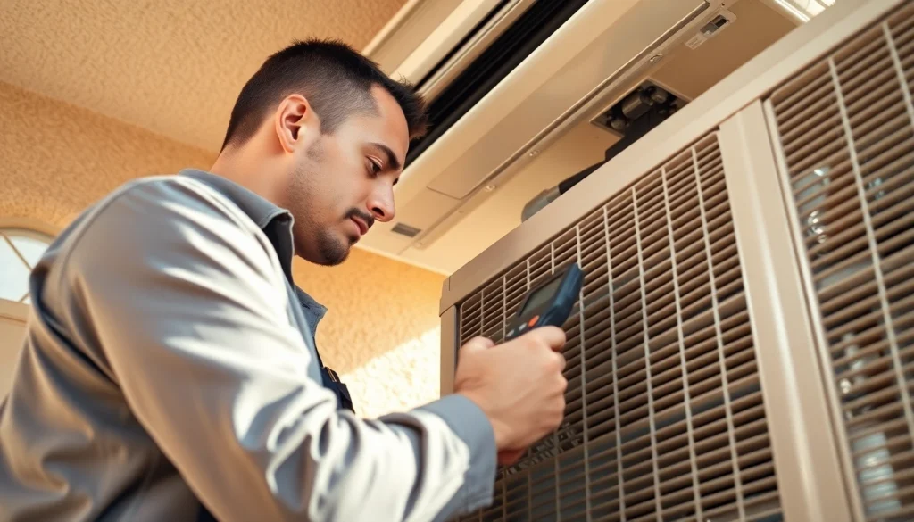 Technician performing ac repair phoenix az in a residential setting, ensuring optimal service quality.