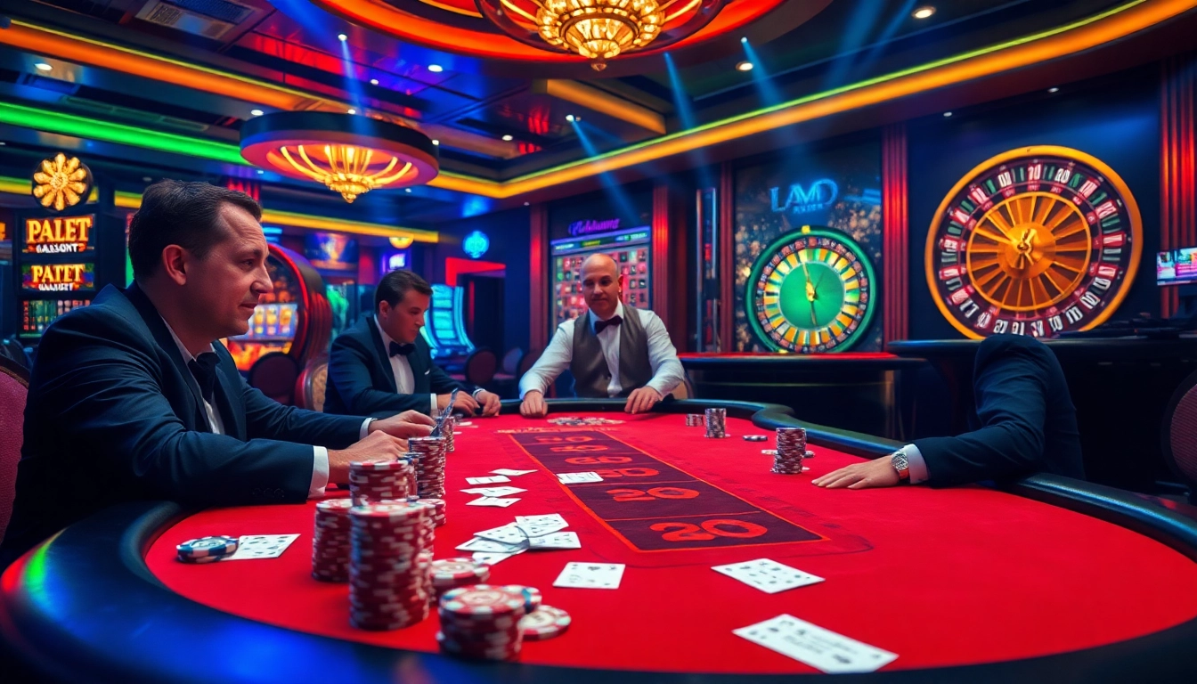 Players strategizing at a poker table as https://journal.unj.ac.id/ enhances the gambling experience.