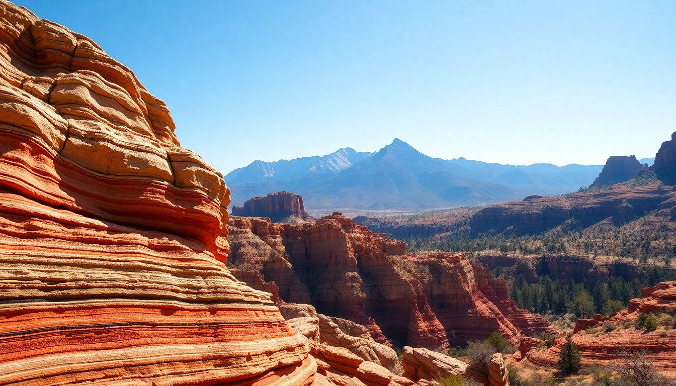 Discovering layers of geology in vibrant rock formations against a stunning landscape.