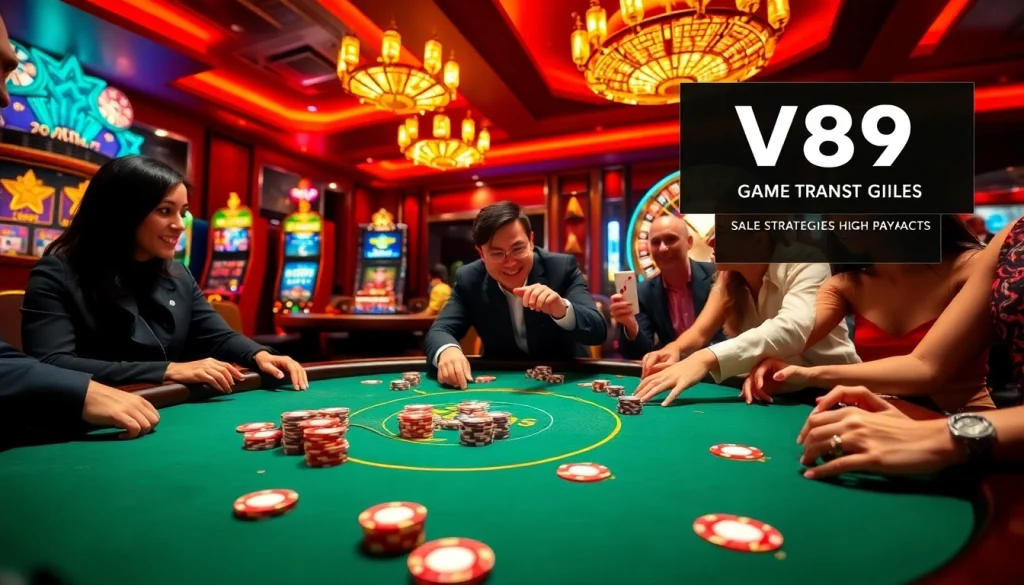 Experience the excitement of vb9 betting at a vibrant poker table with enthusiastic players.