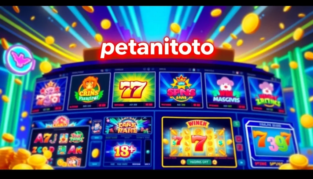 Temukan petanitoto dengan antarmuka platform permainan online penuh keseruan dan warna.