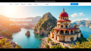 Nuvelios.org 여행 플랫폼에서 계절별 여행지를 소개하는 이미지