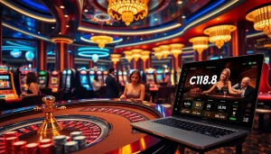 Enjoy thrilling gaming experiences at c168.com with dazzling casino tables and vibrant slot machines.