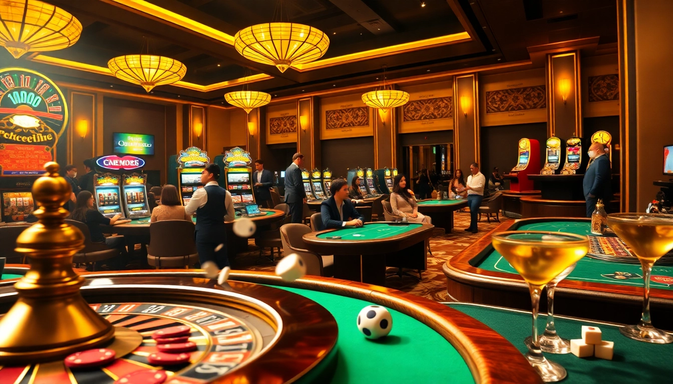 Engaging scene at Trang chủ MMOO with players enjoying exciting casino games.