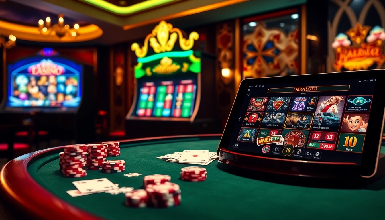 Rasakan keseruan di kasino utama obraltoto dengan meja poker, mesin slot, dan suasana yang dinamis.