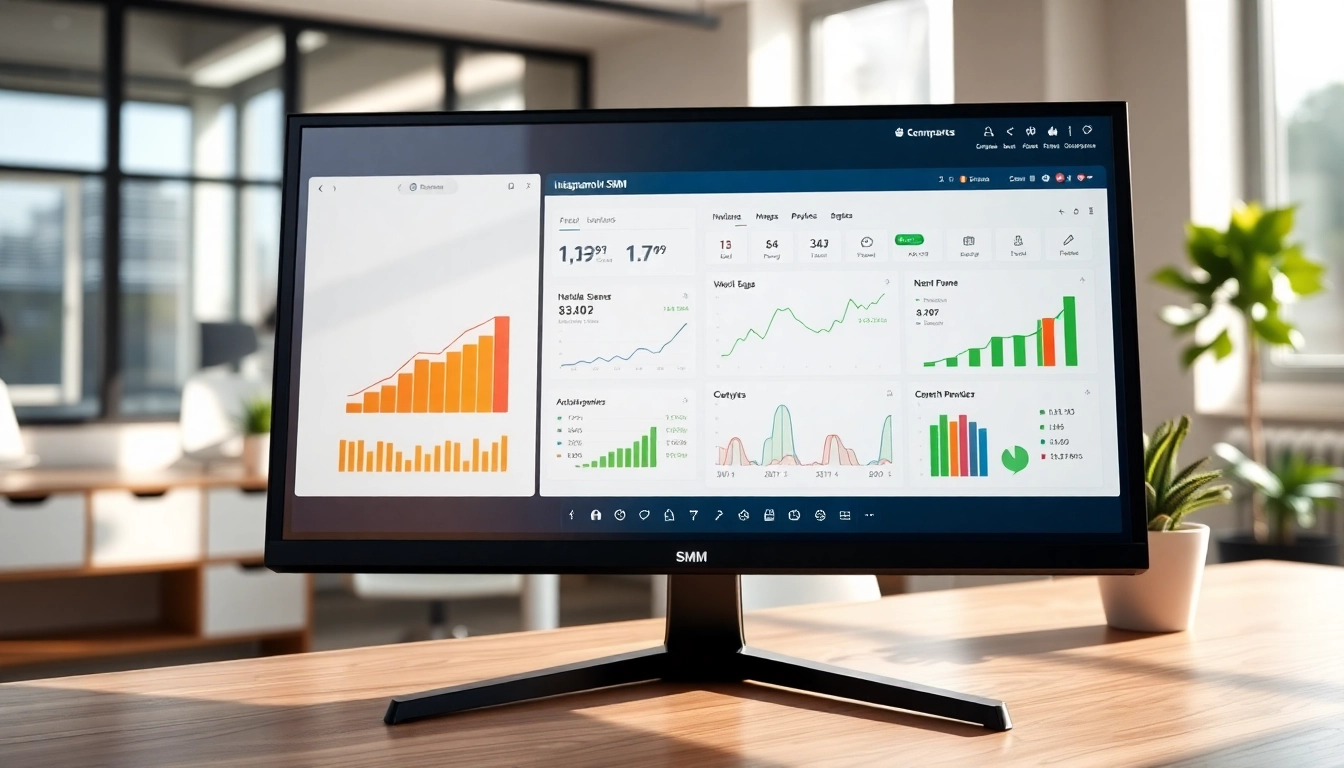 Engaging interface of an Instagram smm panel showcasing growth analytics in a professional setting.