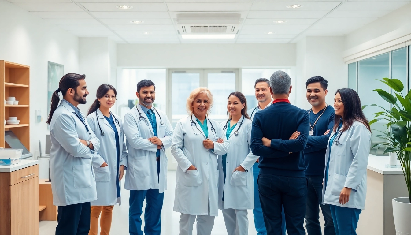 Visit https://www.medexdtc.com to see a dedicated healthcare team engaging with patients in a modern clinic.