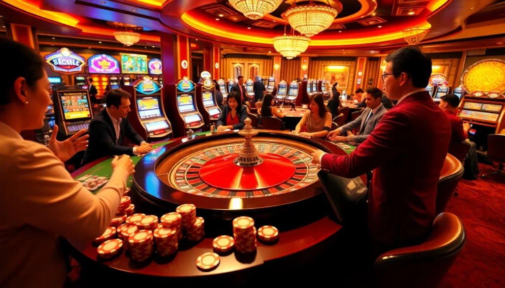 Experience the excitement of gambling at go88 click with vibrant casino tables and engaging dealers.